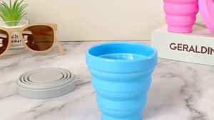 170ML Portable Silicone Folding Gargle Cup Outdoor Collapsible Retractable Water Cup Silicone Cup