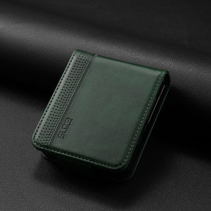 szhaiyu | Leather Cards Solt Holder Wallet Phone Case for Samsung Galaxy Z Flip 8 7 6 5 4 Flip8 Flip7FE 5G Kickstand Shockproof Back Cover