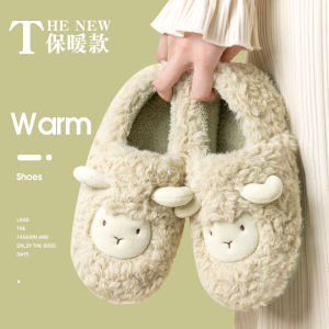 Dép Bông Đế Cao Mùa Đông Cho Nam Và Nữ Dép Bông Lông Cừu Dép Đi Trong Nhà Đế Cao Su Dùng Trong Nhà Mùa Đông