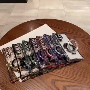 Ốp Lưng Trong Suốt Có Nam Châm Tương Thích Magsafe Chống Rơi Bảo Vệ Ống Kính Dành Cho Samsung Galaxy S26/S25/S24/S23 Ultra/Plus