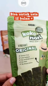 KOKOBI Koko Nori Crispy 20gr / Rumput Laut Crispy Original Grilled Chicken Bbq / Nori Krispi BANDUNG