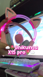 ONIKUMA X15 Pro Gaming Headset wired Headphones RGB lighting noise cancelling microphone headphones