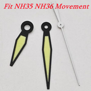 RICHUS Watch Hands Black Green Luminous Fit NH35 NH36 Movement for Watchmakers