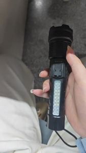 Portable Rechargeable LED COB Flashlight with Clip Super Bright Telescopic zoom Handheld Work Flashlight For Outdoor Camping