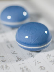 Jingdezhen Mini Ceramic Clay Box Extra Small Inkpad Cylinder 10G Capacity Special Seal Carving Porcelain Box for Name Seal