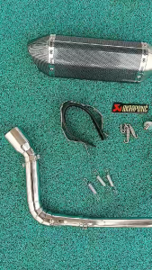 Akrapovic 370mm fullsystem w/ silencer on Skydrive Carb