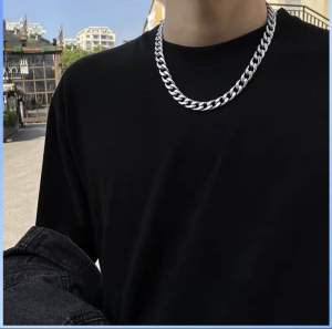 Kalung Pria Rantai Titanium Korean Men Necklace Cool Couple Necklace Cuban Chain Necklace Creative