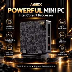 ABEX Mini ONE | i7 Processor | Mini Desktop PC | 32GB RAM 1TB SSD | Office Work Home Student | SG Local Brand