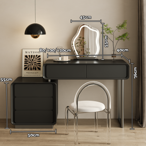 Vintage Modern Luxury High-end Fingerprint Lock Vanity Table