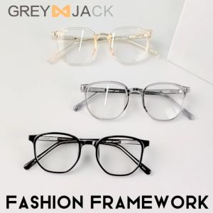 Grey Jack Kacamata Kotak Simple TR90 Bisa Minus Antiradiasi Blueray Photocromic Bluecromic 9031