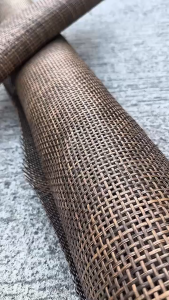 Synthetic Rattan Solihiya Weave - Square Mesh Pattern in Antique Brown color