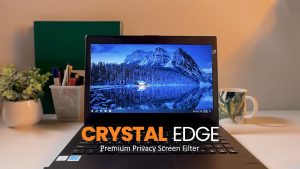 Tecgear Privacy Filter with Crystal Edge Invisible for Laptop Reusable Washable Anti-Peep Screen Transparent Frame