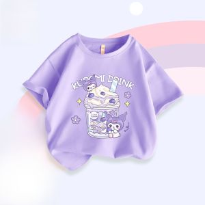 Girls Summer Cotton T-Shirt And Pants Set Mosquito Proof Short Sleeve Two Piece Suit Children Sportswear Pure Cotton Outfit