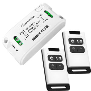 WenQia DC 5V 6V 12V 24V 36V 72V Wireless Dimmer Switch Light Remote Control Switch RF 433MHz Relay Receiver Dimmable Module