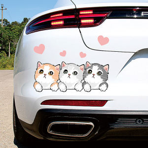 สติกเกอร์ติดตัวรถยาวน่ารักสําหรับตกแต่งและรอยขีดข่วนปกปิดกันน้ําส่วนบุคคล Creative Drawing Toyota กาววาง