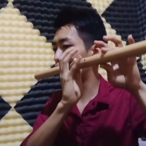 Sáo Mèo 9 Lỗ Quấn Vải Đỏ