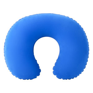 1PC Flocked Inflatable Travel Neck Pillow – Portable Support Cushion Suitable for Use on Planes in Cars and at Home