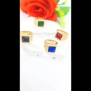 CINCIN COWO TITANIUM PERSEGI KOTAK DESAIN COLLOR FASHION ANTI KARAT DAN ANTI LUNTUR (COD)