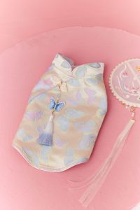 Spring and Summer Dog Clothes New Chinese Cheongsam Dress Pet Teddy Schnauzer Maltese Yorkshire Bichon Shiba Inu