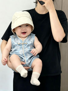Infant Summer Traditional Chinese Suit Romper