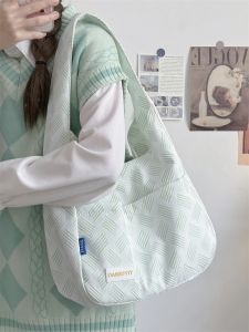 Large Capacity Commuter Bag Simple Versatile Japanese INS Design Girl Single Shoulder Bag Student Class Tote Bag Candy Color