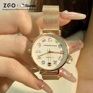【Quality Watch Clearance】ZGO Sanrio branded Hello Kitty Watch gift Female Students Middle School High School Girls Fashion light luxury leisure Exam Pointer #2081