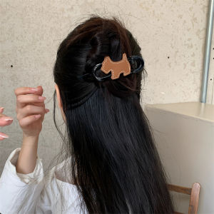 Cute Little Dog Hair Clip Fringe Hair Edge Duckbill Clip Headwear Small Niche Design Acrylic Sweet Style Hair Accessories