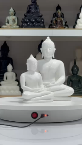 เปิดบูชา พระพุทธรูป พระแกะสลัก รูปทรง พระแก้วมรกต ปางสมาธิ หินขาว หน้าตัก องค์พระ 5 นิ้ว 7 นิ้ว