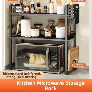 Expandable Multi-layer Microwave and Oven Storage Rack Thick & Sturdy