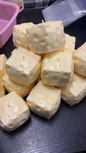 Bóng Giảm Stress Hình Khối Phô Mai - Đồ Chơi Bóp Mềm Dẻo Giảm Căng Thẳng Đồ Chơi Giác Quan ASMR Hình Khối Tròn Dành Cho Người Lớn Quà Tặng Lễ Hội