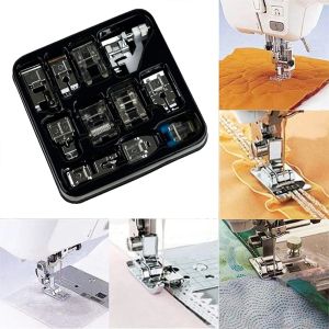11Pcs Presser Foot Set Stainless Steel Combination Presser Foot Household Sewing Machine Accessories DIY Sewing Tool