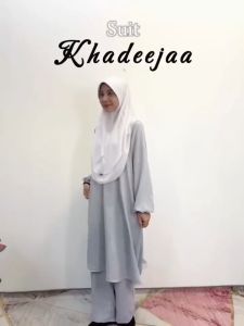 ALAJMAL Premium Umrah/Hajj Suit with Aubergine & Black & White Jilbab - Comfort Fit Silk-Like Material