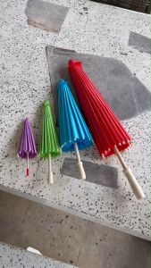 20-40CM ร่มไม้กระดาษ ร่มDIY ร่มยี่ปุ่น ร่มจีน Paper Umbrella ร่มไม้สีสันสดใส