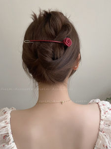 Kẹp Tóc Hoa Hồng 2024 Kẹp Tóc Acetate Không Rơi Khóa Ống Ngang Kẹp Tóc Phong Cách Nhật Bản Hàn Quốc Kẹp Tóc Thời Trang