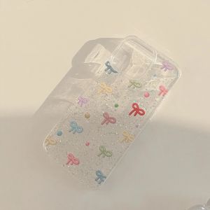 Potdemiel | Ốp Điện Thoại Đính Nơ Nhiều Màu Sắc Hàn Quốc Cho iPhone Vỏ Trong Suốt Chống Sốc Có Chức Năng Chân Đế Tương Thích Với Nhiều Mẫu Máy