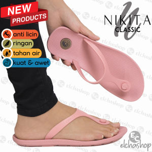 Sandal Jepit Karet Premium Wanita Dewasa CAMOU NIKITA STRAWBERRY Sendal Japit Kekinian Anti Slip