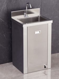 Stainless Steel Hospital Clean Room Hand Washing Basin Three Eyes Foot Pedal Sensation Single Double Person Sink Kitchen Sink