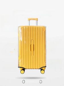 Thickened Protective Cover for Luggage Transparent Travel Suitcase Protection Bag with Puller Sporty Style for Check-In