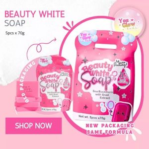 You Glow Babe Beauty White Soap ( 5 X 70g ) - 1 PACK | Sea Buckthorn Snail Extract & Niacinamide YGB