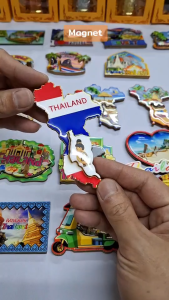 เย็นด้านหลังแผ่นยาง - การผิดพลาดที่ไม่ได้รับความยืดหยุ่น ด้วยแม่เหล็กติดตู้ วัสดุไม้อัด และลายไทย ลายช้าง