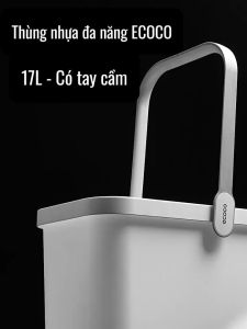 Thùng nhựa đa năng ECOCO cao cấp kèm quai xách dung tích lớn nhựa PP an toàn sức khoẻ 2367