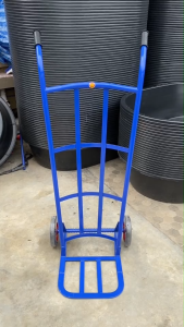 รถเข็นของ ท้องเเบน สีน้ำเงิน ท้องโค้ง ท้องตรง