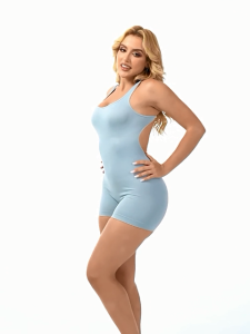 FUYOGI Womens Sports High-Intensity Gym Beauty Back Yoga Bodysuit Hip-Lifting Shorts Fitness