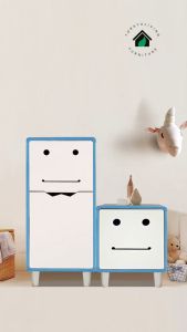 Lemari Kabinet Kayu Anak MInimlais Toraya Smiley-2D Murah