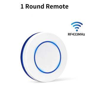Tuya WiFi Smart Switch Smart Life APP Relay Receiver Alexa Google Home Voice Control 433Mhz Wireless Round Button Remote Control