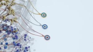 PEIMKO Evil Eye Pendant Necklace for Women 925 Sterling Silver Greek Protection Jewelry Amulet Gift for Women