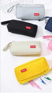 Tas Kotak Pensil Zipper Portabel Tempat Alat Tulis Kapasitas Besar