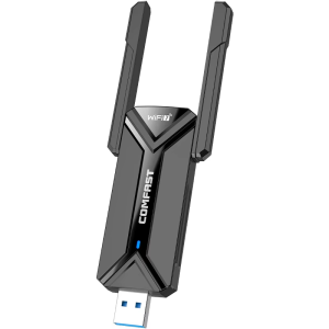 COMFAST WiFi 7 อะแดปเตอร์ USB BE6500 2.4G และ 5.8G และ 6GHz การ์ดเครือข่ายไร้สาย Tri-band 6500Mbps ไดรฟ์ฟรี WiFi7 Adapter สําหรับ Win10/11