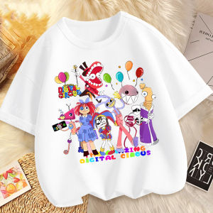 Hot Toys | Children Short Sleeve T Shirts The Amazing Digital Circus Anime Cartoon Print Cotton Top Boys Girls Summer Casual Crew Neck Tees