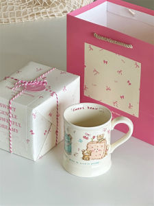 ของขวัญวันเกิด ชุดชา แก้วกาแฟ ขนมหมีสีชมพู กล่องของขวัญ ของขวัญวันเกิดเพื่อนรัก ของขวัญวันหยุด สไตล์วินเทจ ของขวัญวันเกิด